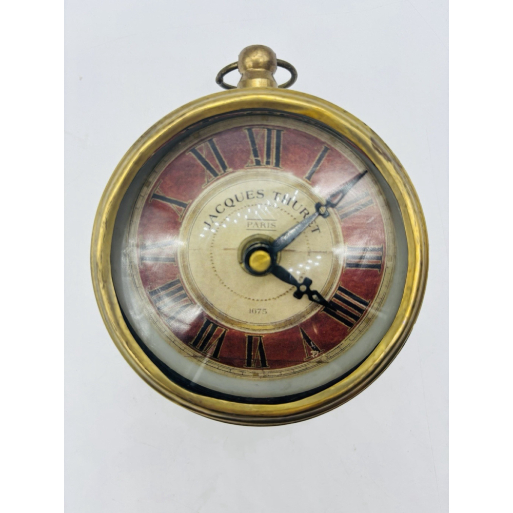 Jacques Thuret Solid Brass Hanging Quartz Table Clock